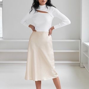 Aritzia Babaton Slip Skirt in Denude 2